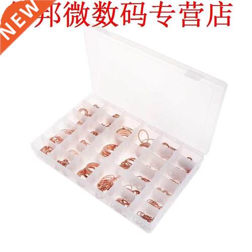 568Pcs 30 Sizes Copper Washers Flat Ring Seal Set With Box F