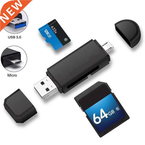 Type C &mp;mp; micro USB &mp;mp; USB 3-in-1 crd reder SD crd