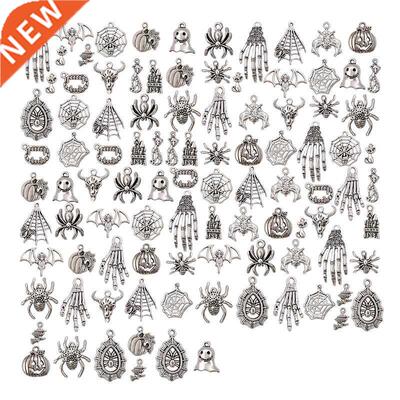 20pcs Mixed Skeleton Skull Halloween Charms Lot Metal Christ