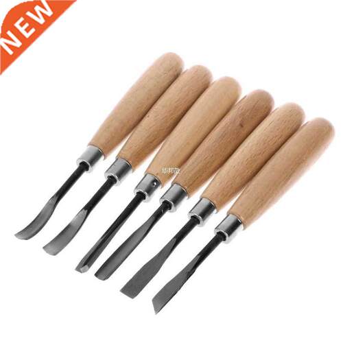 6Pcs Dry Hand Wood Carving Tools Chip Detail Chisel Set Kniv