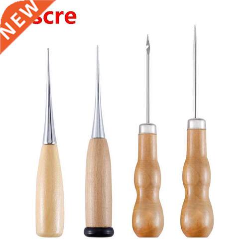 4Pcs/Set 4 Styles Gourd Canvas Leather Sewing Shoes Wood Han