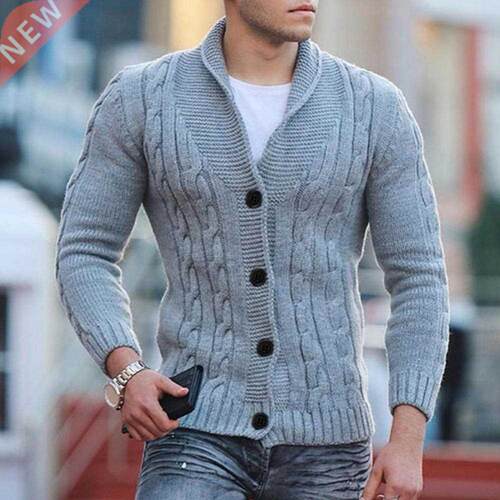 Men Sweater Thick Warm Jacket Coat Men Sweater Slim Pullover