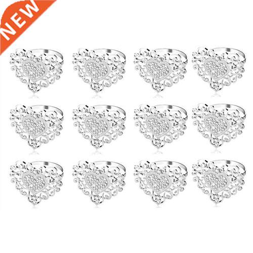 12 Piece Napkin Rings Holder Het Napkin Ring Rhinestone