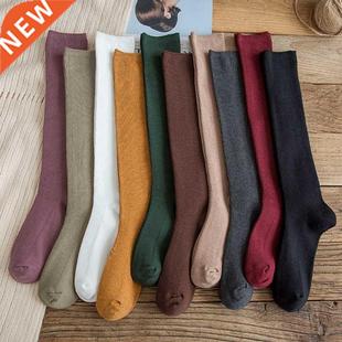 Winter New Colors Cotton Autumn Socks Long Women