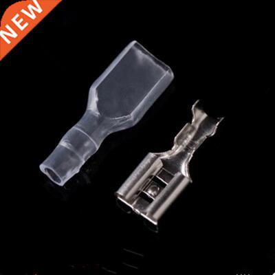 100pcs 6.3 the plug spring insulated terminal cold terminal