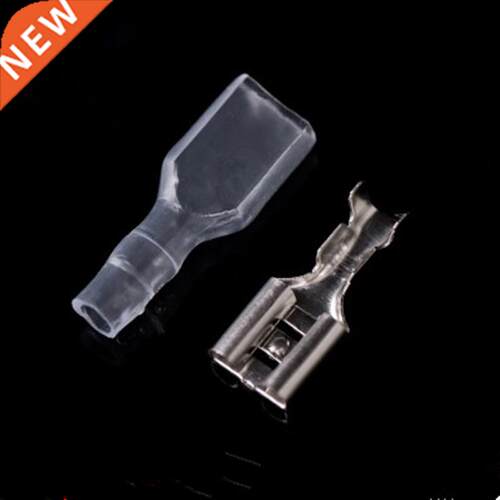 100pcs 6.3 the plug spring insulated terminal cold terminal