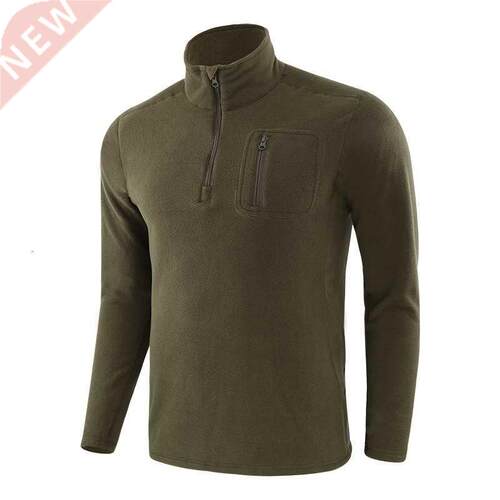 Men&p;#39;s Outdoor Hiking Warm Fleece Jacket Liner Army Fan