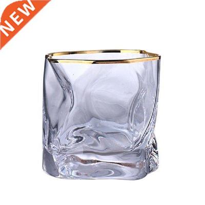 250ML Irregular Transparent Glass Twisted Cup Latte Whiskey