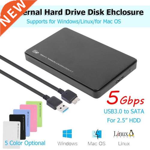2.5 inch HDD SSD Case USB3.0 to SATA Hd Disk Box 5Gbps H