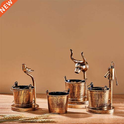 Home Vintage Crafts Ox Head / Bird / Bucket / Faucet Iron