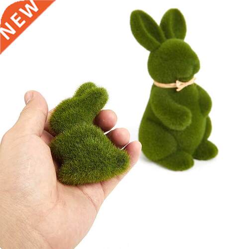 Easter Moss Rabbit Statue Artificial Turf Grass Bunny