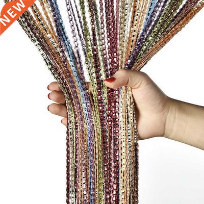 Curtain Living Room Curtains Shiny Tassel Hanging String Doo
