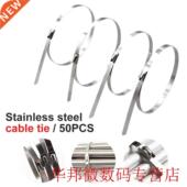 Ties 50pcs 00mm Cable Stainless 4.6 Zip Inches Locking 11.8