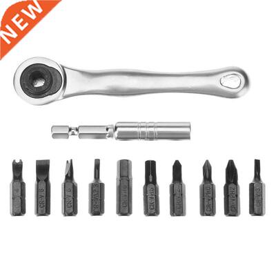 12pcs Function Ratchet Wrench Set Drill Bits Kit Repair Hand