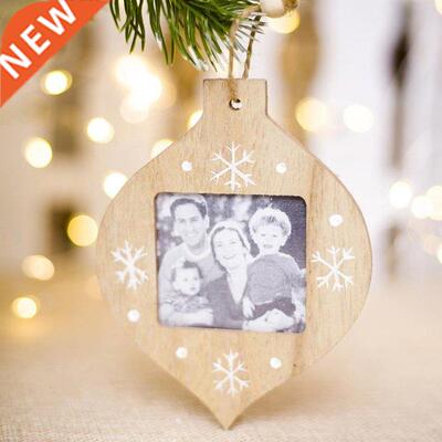 Creative Wooden Family Photo Sticker Frame Pendant Tags for