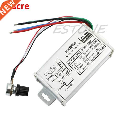New 20A DC 9V 12V 24V 48V 60V Motor Speed Contrler Regula