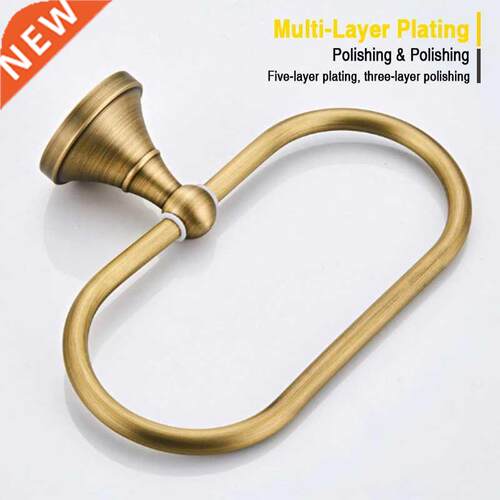 Antique Towel Ring Brass Wall Mounted Ellipse Kithen Washroo