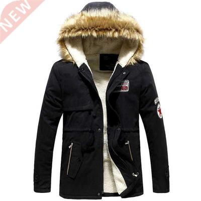 Parka Men Hot Sale Winter Jacket Men Thick Slim Fur Hooded O