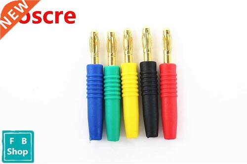 5pcs High quality pure copper gold plated mm banana plug m