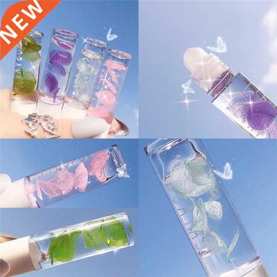 Lip Oil Transparent Lip Gloss Clear Petal Lip Balm Liquid Li