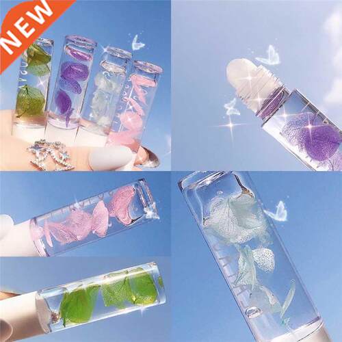 Lip Oil Transparent Lip Gloss Clear Petal Lip Balm Liquid Li
