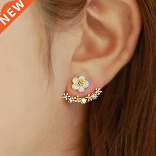 New Cute Small Daisy Flowers Stud Earrings For Women Korean
