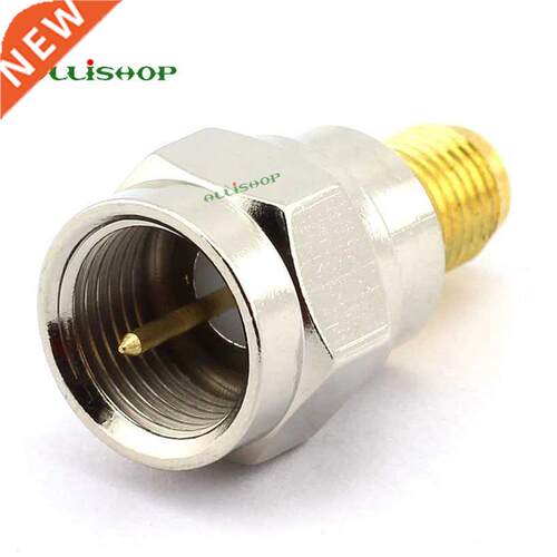 2PCS F Male to SMA Female Connector RF Coax Coaxial Adapter