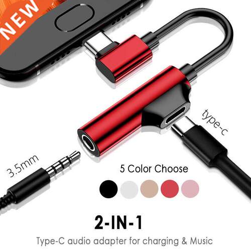 2 In 1 Mini USB Type-C To 3.5mm Type-C Audio Splitter Portab
