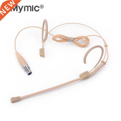 Professional Beige 3 Pin Headset Condenser Microphone Omnid
