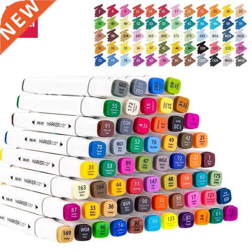 DEL 70801 Felt Pen Marker 12/24/36/48/60 Colors Twn Tp M