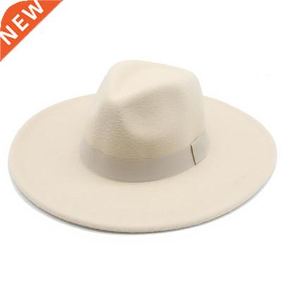 Fedora Hats for Women New 9.5cm Wide Brim Dress Men Caps Fel