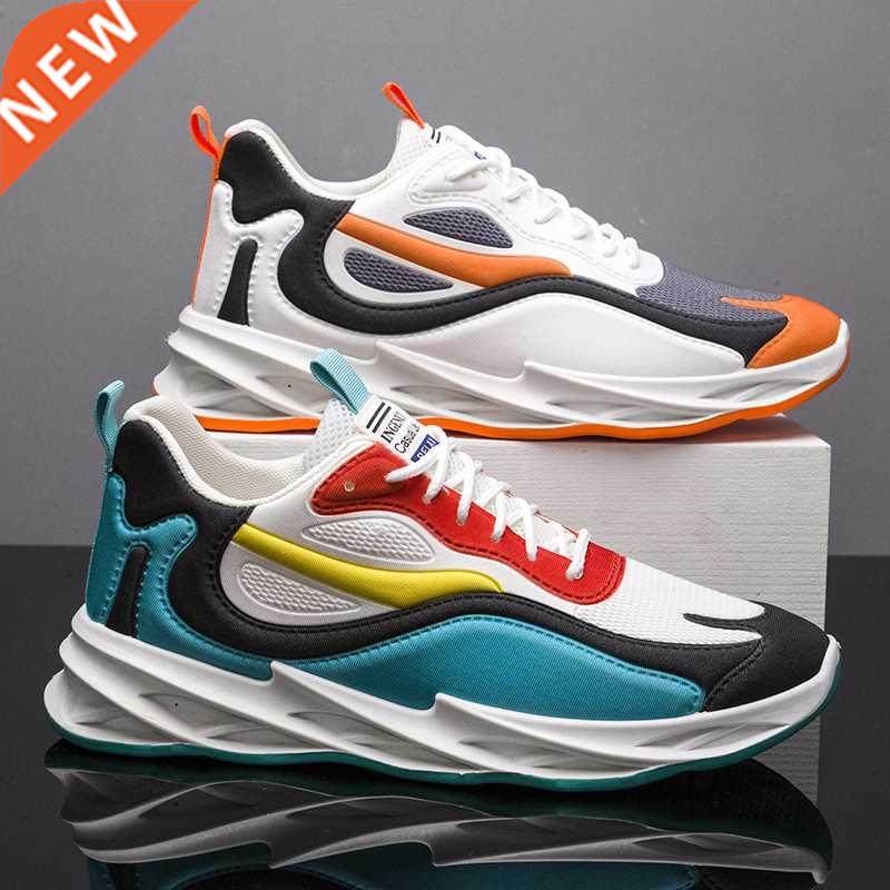 2022 new color matching lace-up blade shoes breathable sneak