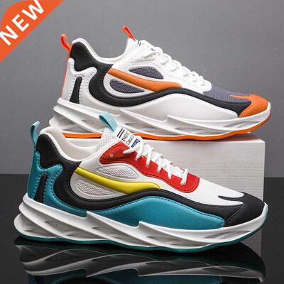 2022 New Color Matching Lace-up Blade Shoes Breathable Sneak