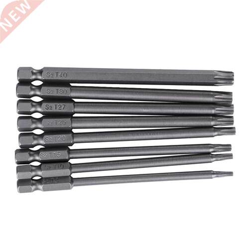 8 100mm Length 1/4'' Hex Shank Torx Bits Set T8 T10 T15 T20