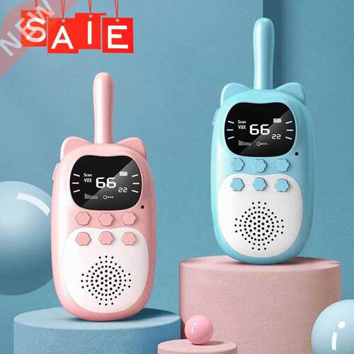 Wireless 2Pcs Kids Walkie Talkie with Lanyards Outdoor 3KM I