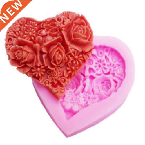 Heart Shaped Soap Mold Chocolate Wedding DIY Fondant Baking