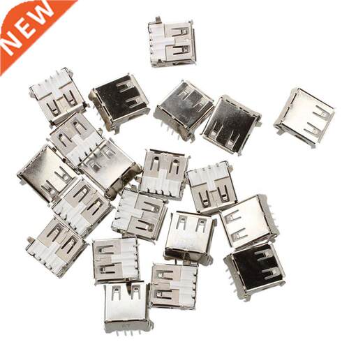 20 Pcs USB Female Type A 4-Pin DIP Right Angle Plug Jack