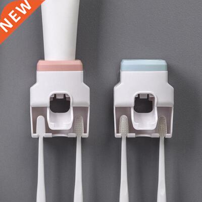 Automatic Toothpaste Squeezer Wall Mount Toothbrush Stand R