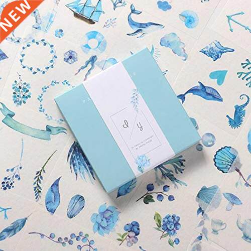 50 sheets Aqua blue ins Decorative Stickers Scrapbooking Sti