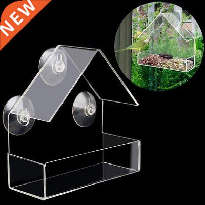 Clear House Window Bird Feeder Birdhouse With Suction
