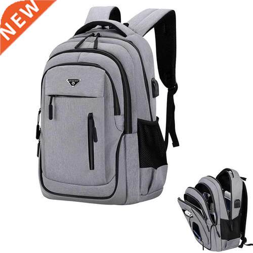 Big Capacity Men Backpack Lap 15.6 Oxford Gray Solid High