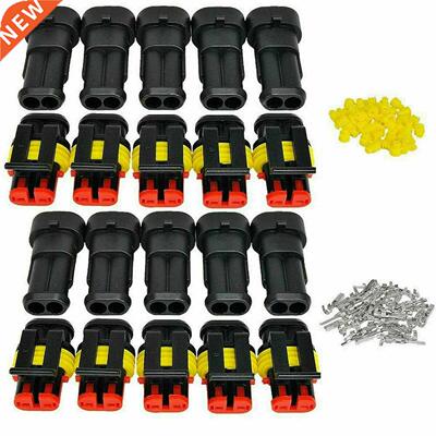 10Pcs 2 Pin Waterproof Super Seal Electrical Wire Connector