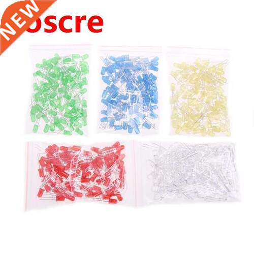 500 Pcs 3V 20mA 5mm Round Light Emitting LED Diode Assorted