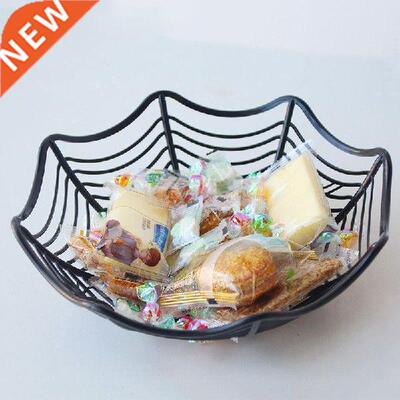 Halloween Fruit Plate Candy Biscuit Package Basket Black