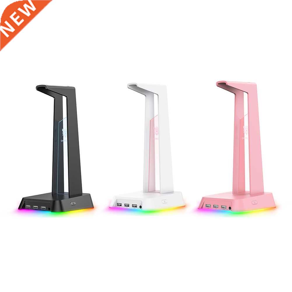 ONIKUMA RGB Gaming Headphone Stand with  USB .5mm AUX Port
