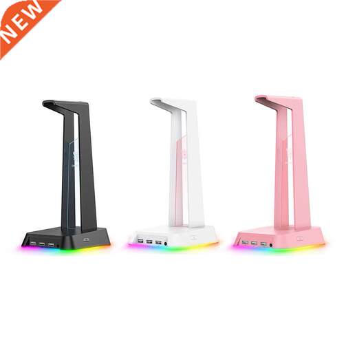 ONIKUMA RGB Gaming Headphone Stand with  USB .5mm AUX Port