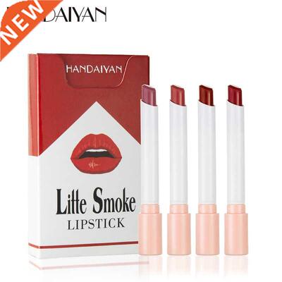 ?4Pcs/lot Tube Matte Mn Lpstck Easy to Wear Matte Batom