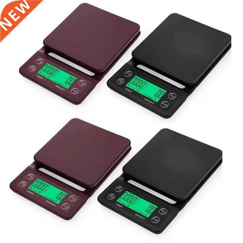 3kg/5kg 0.1g Drip Coffee Scale with Timer Portable Accuracy