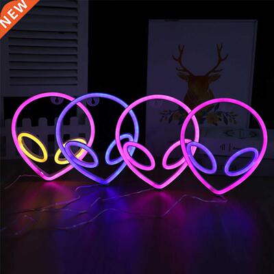 Creative Alien Pattern LED Night Light Decorative Neon Lamp