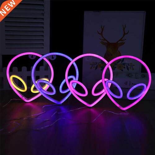 Creative Alien Pattern LED Night Light Decorative Neon Lamp